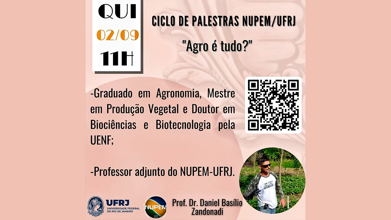 Leia mais sobre o artigo Ciclo de Palestras NUPEM/UFRJ nesta quinta-feira (02/09)