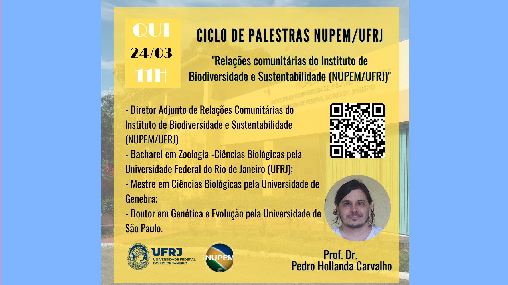 No momento, você está visualizando Ciclo de Palestras NUPEM/UFRJ desta quinta-feira (24/03/2022)