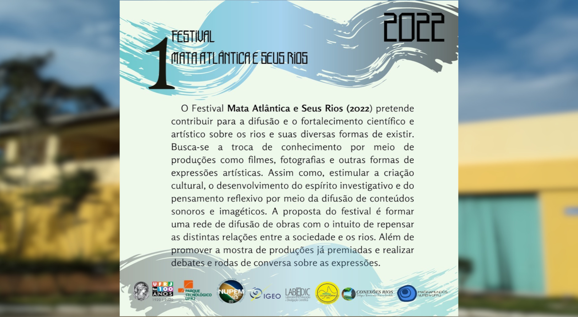 Você está visualizando atualmente Participe do Festival Mata Atlântica e Seus Rios (2022)