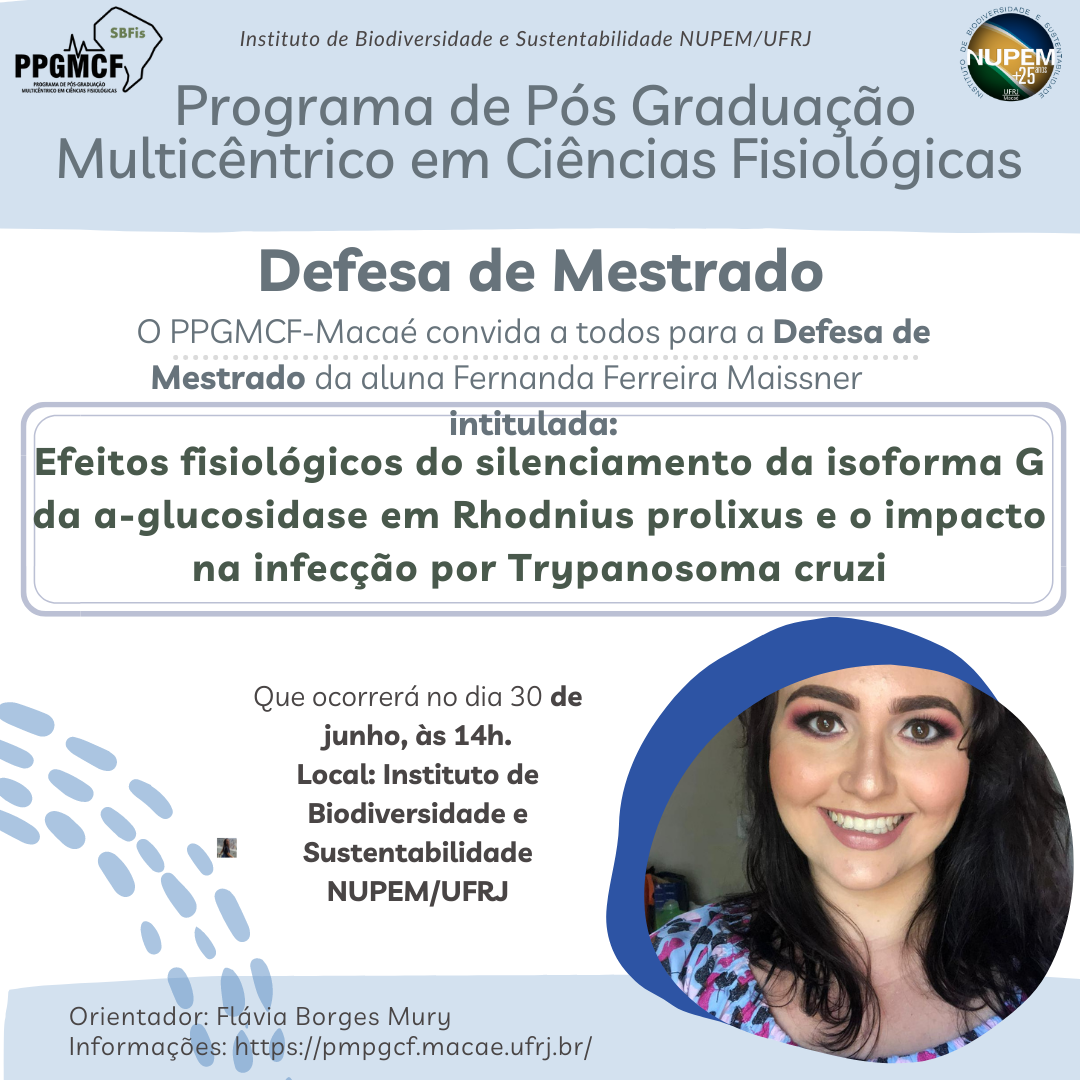 Leia mais sobre o artigo O PPGMCF-Macaé convida a todos para a Defesa de Mestrado da aluna Fernanda Ferreira Maissner