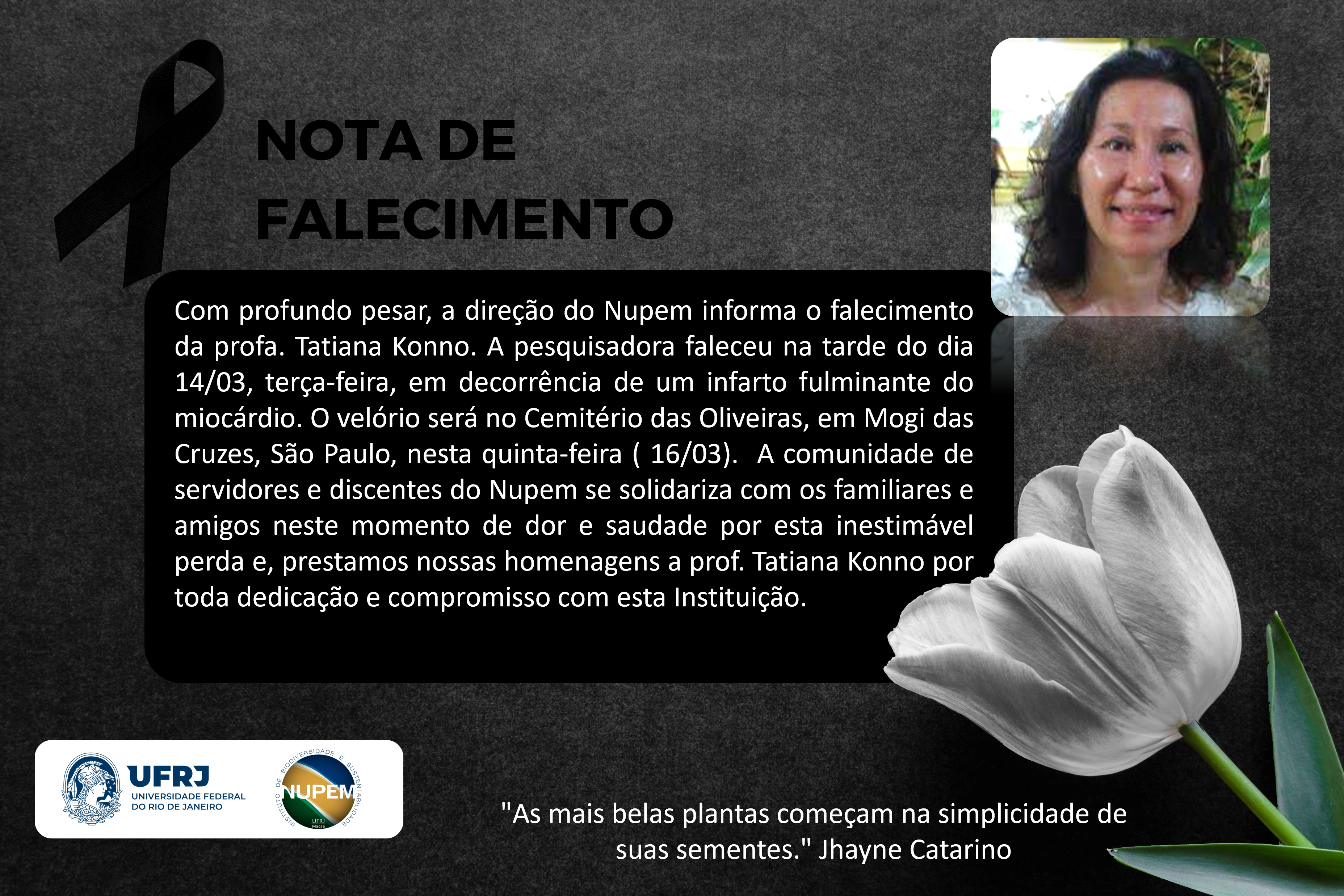 NOTA DE FALECIMENTO