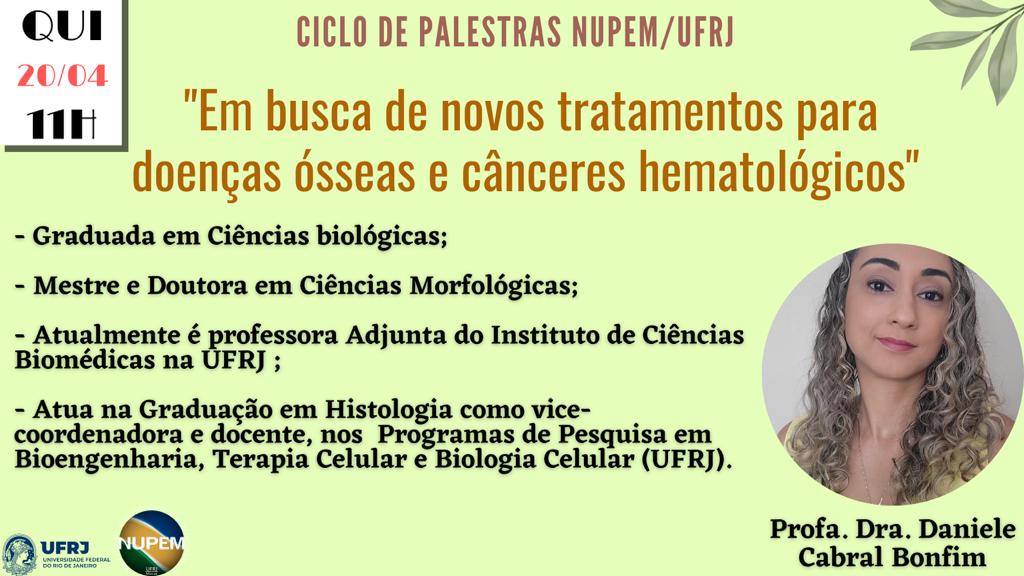 Ciclo de Palestra NUPEM/UFRJ (20/04/23)